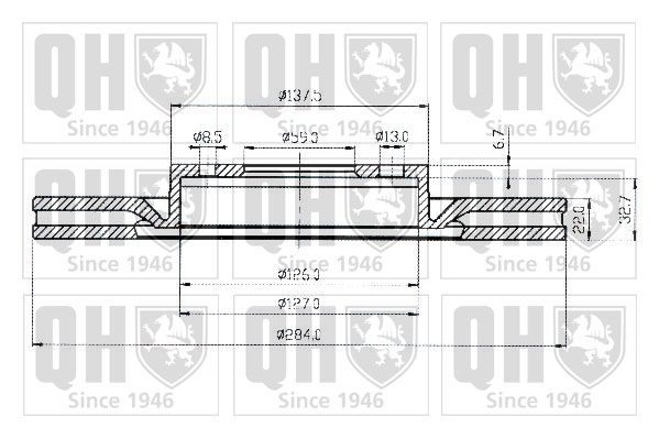 QUINTON HAZELL Тормозной диск BDC4684